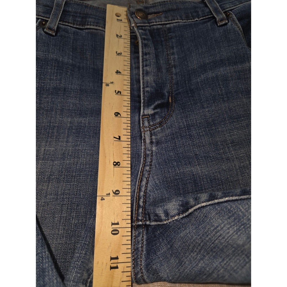Levis Curvy Bootcut Jeans Womens 34 Medium Wash Blue Denim Mid Rise Stretch - Picture 9 of 11